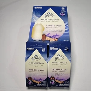 Glade Aromatherapy Cool Mist Diffuser Choose Calm Lavender Sandalwood 2 Refills - Picture 1 of 3