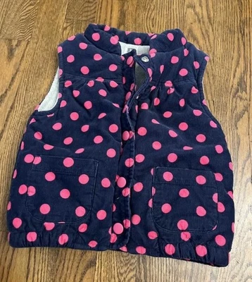 Chaleco Forrado de Vellón Lunares Rosa Azul Marino Pana Carter's Little Girl 3T Foto 1 de 4
