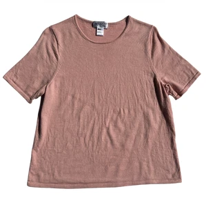 Pendleton Women's 100% Merino Wool Short Sleeve Pullover Sweater Pink Plus Sz 1X - Picture 1 of 6