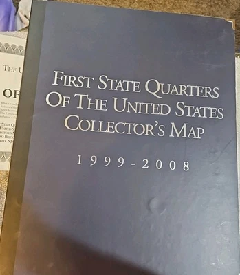 First State Quarters of the United States Collector’s Map 1999-2008  Set- P - Image 1 of 3