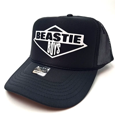 Beastie 男孩卡车司机帽(扣背卡车司机帽子-可调节)全新无标签(运行 DMC/MCA) — 第 1/4 张图片