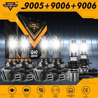 For Toyota 4Runner 2003-2006 AUXBEAM Canbus LED Headlight Fog Light White Amber - Image 1 of 4