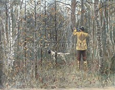 Antique Photograph 8X10 A B Frost Print Woodcock Hunting