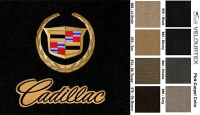 Lloyd Mats Velourtex Cadillac Crest Gold Double Logo Front Mats (2002-2014) - Imagem 1 de 4