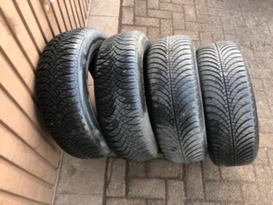 4xkomplette Allwetterreifen+4xNeu Gummiventile 185/65R14 86H ca. 6 mm - Bild 1 von 20