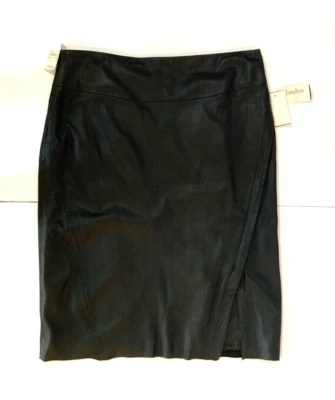 FALDA DE CUERO NEGRA LAMARGUE PARA NEIMAN MARCUS $360 NUNCA USADA - EXCELENTE Talla 8 Foto 1 de 4