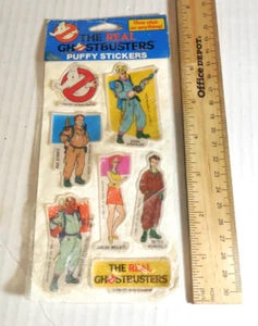 Paquete de pegatinas hinchadas The Real Ghostbusters 1986 de colección azul - Imagen 1 de 5