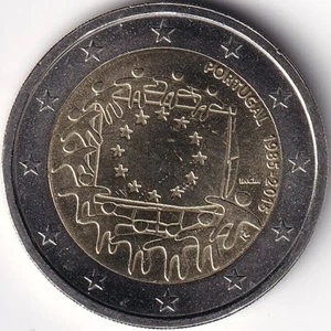 2 Euro Gedenkmünze Potugal - 2015 - "30 Jahre Europaflagge" - Bild 1 von 2