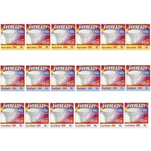 Eveready LED GU10 250lm 3.1W 3,000K 4,000K or 6,500K, Pack of 6 - Picture 1 of 19