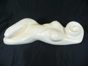 Signed Lucien Ghomri French Surrealist Nude Female Plaster Sculpture - Picture 1 of 12