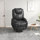 Power Lift Recliner for Elderly PU Leather Recliner Chair w/ Footrest, Black
