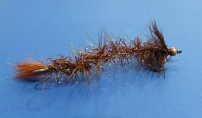 Wollenschläger´s Küstenfliegen  SEERINGELWURM 2 Haken #8 & #10 & Kupferkopfperle - Bild 1 von 3