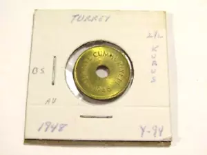 Turkey 1948 2-1/2 Kurus Au Coin - Picture 1 of 5