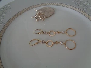Ohrringe 14K Gold Filled Zirkonia Gold Ohrringe - Bild 1 von 6