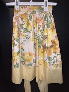 Medio Delantal Cintura Amarilla Delantal Floral Retro Vintage MCM - Imagen 1 de 11