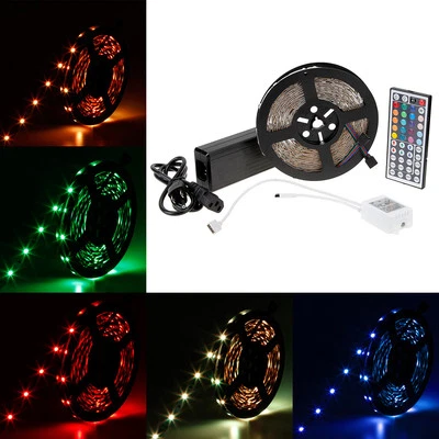 10米 5050 SMD RGB 300/600Leds DC24V LED 灯条灯/红外遥控器/直流电源 — 第 1/4 张图片