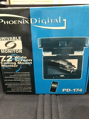 Phoenix Digital PD-174 7.2" Inch Wide Screen Ceiling Mount Monitor New - Image 1 of 4