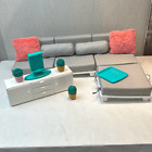 My Life As 18" Doll Living Room Play Set Couch Chair TV Stand Pillows Entertainm