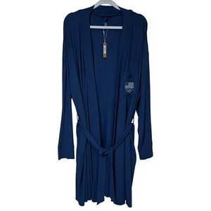 SKIMS Soft Lounge Robe Team USA Navy 3X - Picture 1 of 10
