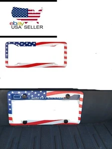 American Flag License Plate Metal Frame - Picture 1 of 2