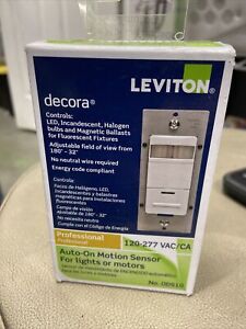 Leviton Decora 120/277-Volt AC White Occupancy PIR Auto-On Motion Sensor ODS10