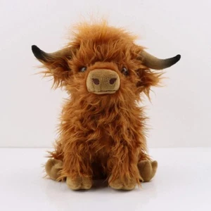 Highland Kuh Plüschtier Flauschig Weiches Kuscheltier Geschenk für Kinder - Bild 1 von 3