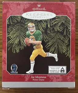 1998 Hallmark Keepsake Joe Montana Christmas Tree Ornament Notre Dame NEW - Picture 1 of 2