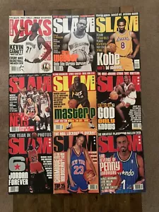 (9) Slam Magazine Lot KOBE KG MICHAEL JORDAN HARDAWAY WEBBER - Picture 1 of 2