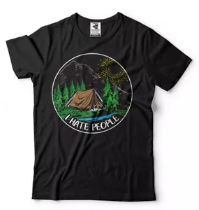 Camping T-Shirt lustig Camping Wald Berg Wandershirt Sommer Geburtstag Geschenk - Bild 1 von 10