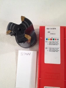 1 USED 42 MM DIAM SANDVIK INDEXABLE MILL. STS-82090200-1 USA W/ 3 INSERTS (S744) - Picture 1 of 6