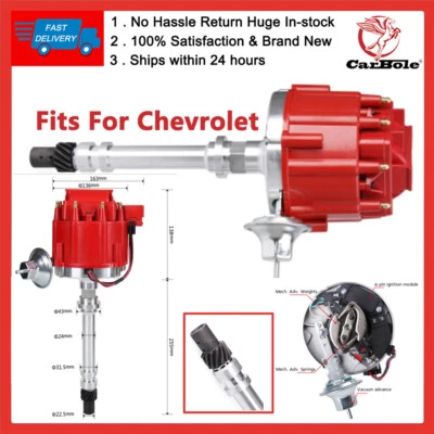 Distribuidor rojo 4 pines encendido más de 9000 rpm para Chevrolet C2500 5,7 L 350 Cu. InV8 Foto 1 de 4