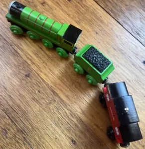 Thomas Wooden Railway Lot EUC Henry Engine Tender Caboose Car Vintage Train Set - Picture 1 of 16