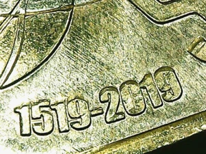 Doubling and Die Chip in $20 pesos 500 años Puerto de Veracruz Mexico 2019 - Picture 1 of 11