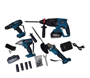 Kit 4 in 1 Avvitatore + Smerigliatrice + Avvitatore a Impulsi +Tassellatore 72V - Foto 1 di 8