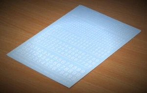 Matho Models 80003 Decal Numbers - small, white, type 1 - all scales - Picture 1 of 3