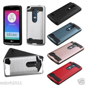 Slim Body Cover Gebürstet Strukturiert Etui für LG Leon Tribute 2 Duo LS665 C40 H320 - Bild 1 von 27