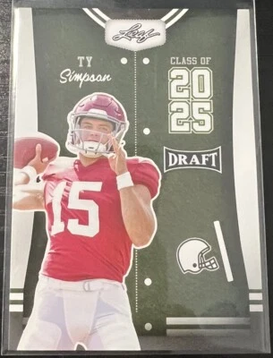2023 LEAF DRAFT TY SIMPSON CLASS OF 2025 #85 ALABAMA CRIMSON TIDE - Image 1 of 2