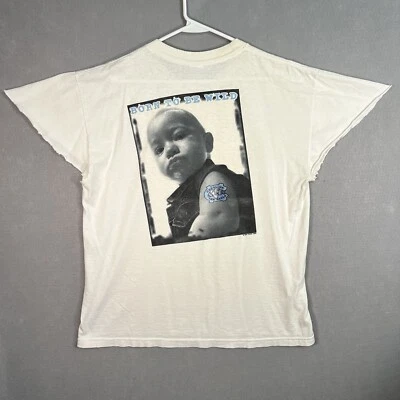 Vintage 90s Carolina Tar Heels Born To Be Wild T Shirt Adult XL White Mens - Image 1 of 4