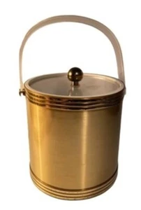 Vintage Retro Gold Colored Ice Bucket Wine chiller - Picture 1 of 3