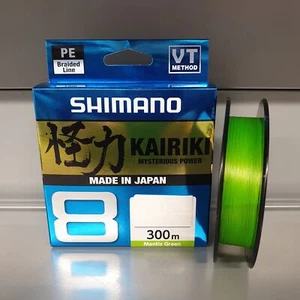 Shimano Kairiki VT NEW 8 300m Mantis Green 8 fach geflochten alle Größen PE OVP - Picture 1 of 3