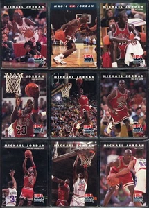 10 CARD SET 1992 SKYBOX USA DREAM TEAM MICHAEL JORDAN OLYMPICS GOLD BULLS CLEAN - Picture 1 of 2