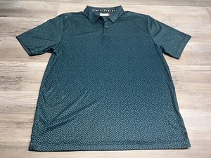 Ben Hogan Polo Shirt Mens Size XL Abstract Polka Dot Blue Green Golf Casual Top - Picture 1 of 6
