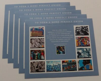 Five Sheets x 10 = 50 of TO FORM A MORE PERFECT UNION 37¢ US Stamps USA Sc# 3937 - Image 1 of 4