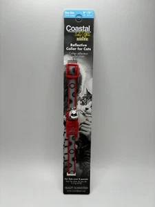 Lazer Brite Reflective Cat Collar  Red Bubbles - Picture 1 of 2