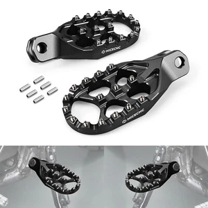 NICECNC Enlarged Foot Pegs Footrest For Suzuki DRZ400S DRZ400SM 2005-2024 Black - Picture 1 of 9