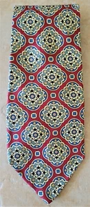 Abercrombie & Fitch Men's Neck Tie Red Paisley Classic 100% Imported Silk - Picture 1 of 5