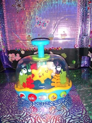🦄Vtech / Toddler's Musical "Learn & Spin Aquarium" Lights-Up '2017  9" L Toy! - Image 1 of 4