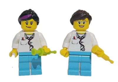 Lego Female Doctor Nurse Minifigures Needle Stethescope Paramedic Practitioner - Image 1 of 2