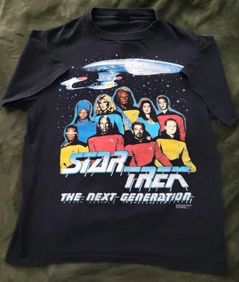 Camisa Star Trek 1991 Vintage Changes Enterprise 25 Aniversario Negra, XL Foto 1 de 2