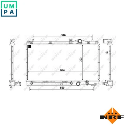 RADIATOR ENGINE COOLING 50332 FOR EBD 1.8L 420H/420T/ECC/ECB 2.0L 4cyl - Image 1 of 4